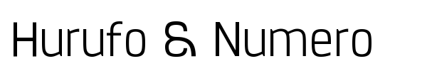 Hurufo & Numero font preview